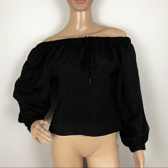 NEW RTA REVOLVE BLACK OFF-THE-SHOULDER TOP - Picture 2 of 9